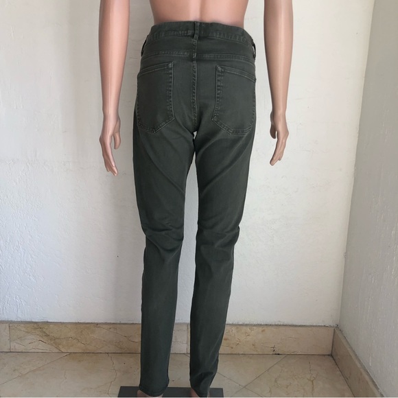 H&M Super Skinny Fit Olive Green Jeans Denim Pants Women’s Size 32 Stretchy - Picture 2 of 16